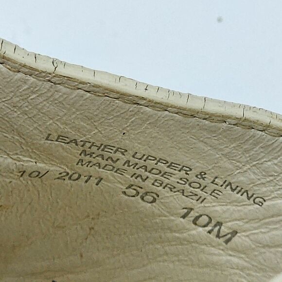 Tory Burch Selma White Leather Wedge Slides Sandals Size 10 - Picture 10 of 12